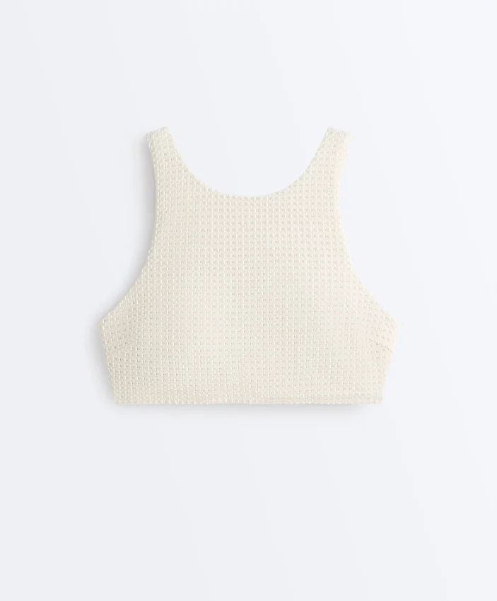 Háčkované bikiny s bublinkovou texturou Top Háčkované bikiny s bublinkovou texturou Top