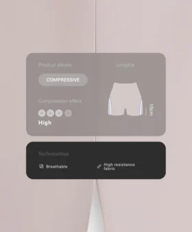 Hot kalhoty s vysokým pasem, Compressive, 10 cm, kontrastní