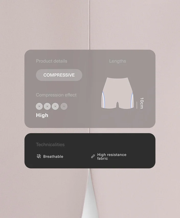 Hot kalhoty s vysokým pasem, Compressive, 10 cm, kontrastní Hot kalhoty s vysokým pasem, Compressive, 10 cm, kontrastní