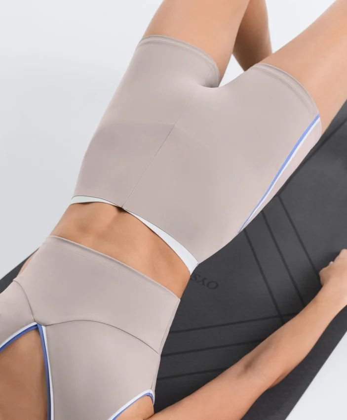 Hot kalhoty s vysokým pasem, Compressive, 10 cm, kontrastní Hot kalhoty s vysokým pasem, Compressive, 10 cm, kontrastní
