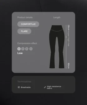 Kalhoty Comfortlux s extra vysokým pasem a rozšiřujícími se nohavicemi