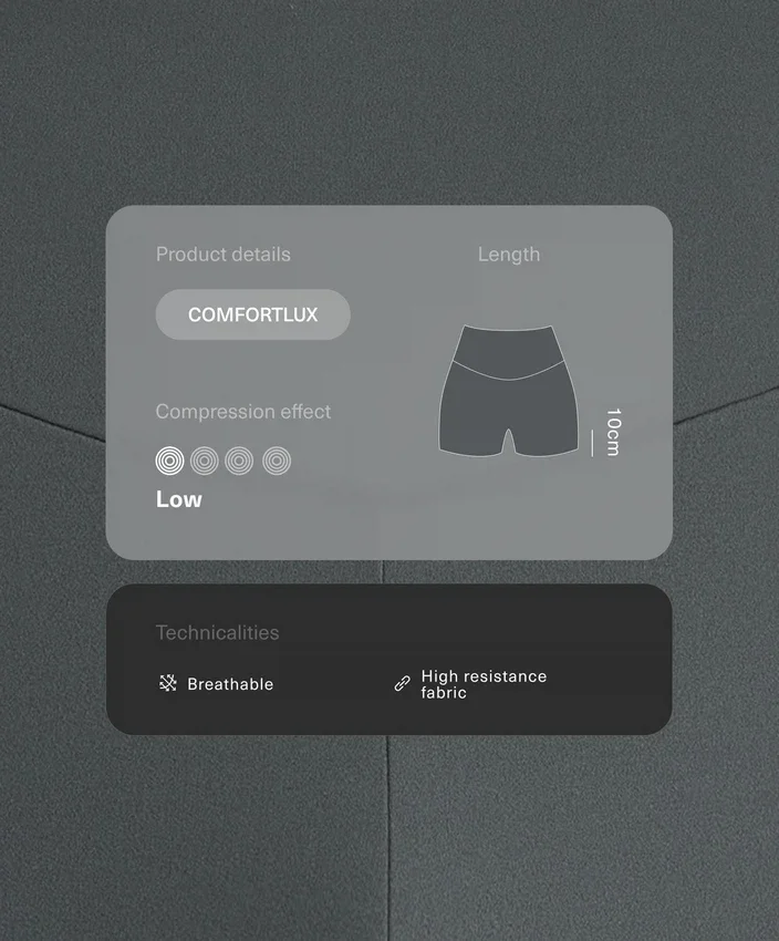 Kalhoty Comfortlux s vysokým pasem a délkou 10 cm Kalhoty Comfortlux s vysokým pasem a délkou 10 cm