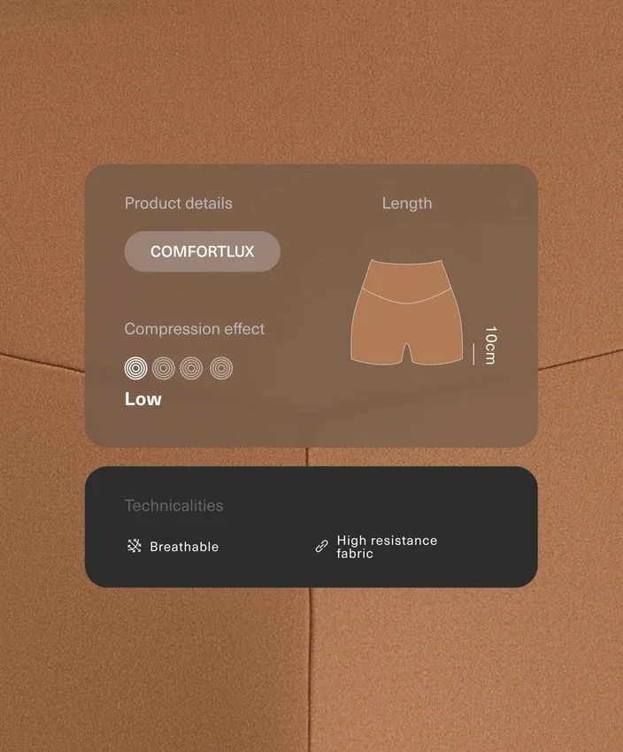 Kalhoty Comfortlux s vysokým pasem a délkou 10 cm Kalhoty Comfortlux s vysokým pasem a délkou 10 cm