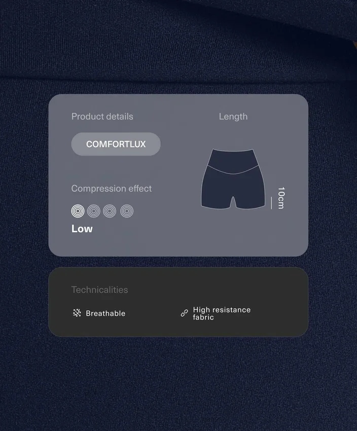 Kalhoty Comfortlux s vysokým pasem a délkou 10 cm Kalhoty Comfortlux s vysokým pasem a délkou 10 cm