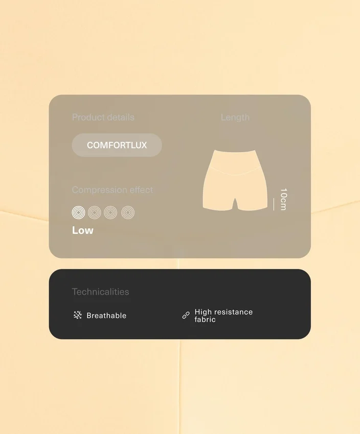 Kalhoty Comfortlux s vysokým pasem a délkou 10 cm Kalhoty Comfortlux s vysokým pasem a délkou 10 cm