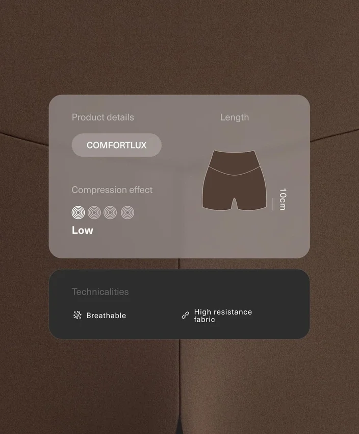 Kalhoty Comfortlux s vysokým pasem a délkou 10 cm Kalhoty Comfortlux s vysokým pasem a délkou 10 cm