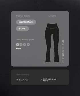 Kalhoty Comfortlux s vysokým pasem a rozšiřujícími se nohavicemi