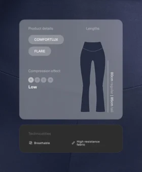 Kalhoty Comfortlux s vysokým pasem a rozšiřujícími se nohavicemi