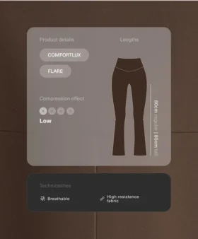 Kalhoty Comfortlux s vysokým pasem a rozšiřujícími se nohavicemi