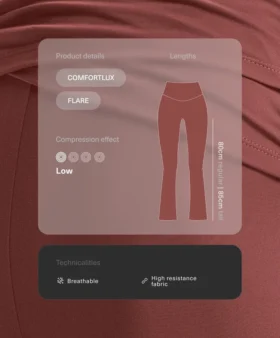 Kalhoty Comfortlux s vysokým pasem a rozšiřujícími se nohavicemi