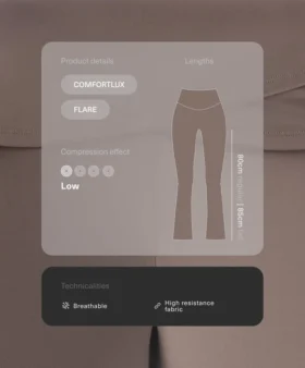 Kalhoty Comfortlux s vysokým pasem a rozšiřujícími se nohavicemi
