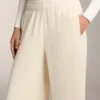 Kalhoty s rovnými nohavicemi a žebrováním po stranách z Soft Touch modalu Kalhoty s rovnými nohavicemi a žebrováním po stranách z Soft Touch modalu