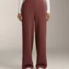 Kalhoty s vysokým pasem a žebrováním z materiálu Soft Touch Modal Kalhoty s vysokým pasem a žebrováním z materiálu Soft Touch Modal
