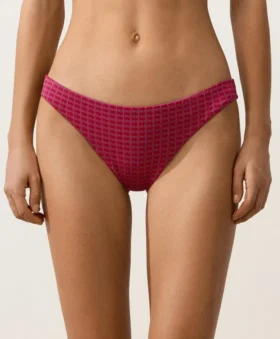 Klasické bikiny s geometrickým žakárovým vzorem v podobě kalhotek