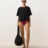 Klasické bikiny s geometrickým žakárovým vzorem v podobě kalhotek Klasické bikiny s geometrickým žakárovým vzorem v podobě kalhotek
