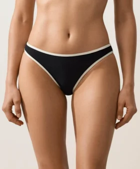 Klasické bikiny s kontrastním lemováním