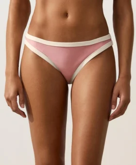 Klasické bikiny s kontrastním lemováním