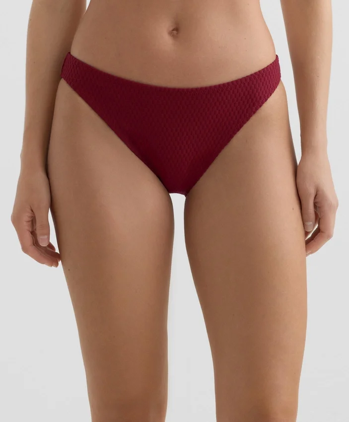 Klasické bikiny s mini kostkovaným žakárovým vzorem v podobě kalhotek Klasické bikiny s mini kostkovaným žakárovým vzorem v podobě kalhotek