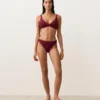 Klasické bikiny s mini kostkovaným žakárovým vzorem v podobě kalhotek Klasické bikiny s mini kostkovaným žakárovým vzorem v podobě kalhotek