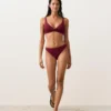 Klasické bikiny s mini kostkovaným žakárovým vzorem v podobě kalhotek Klasické bikiny s mini kostkovaným žakárovým vzorem v podobě kalhotek