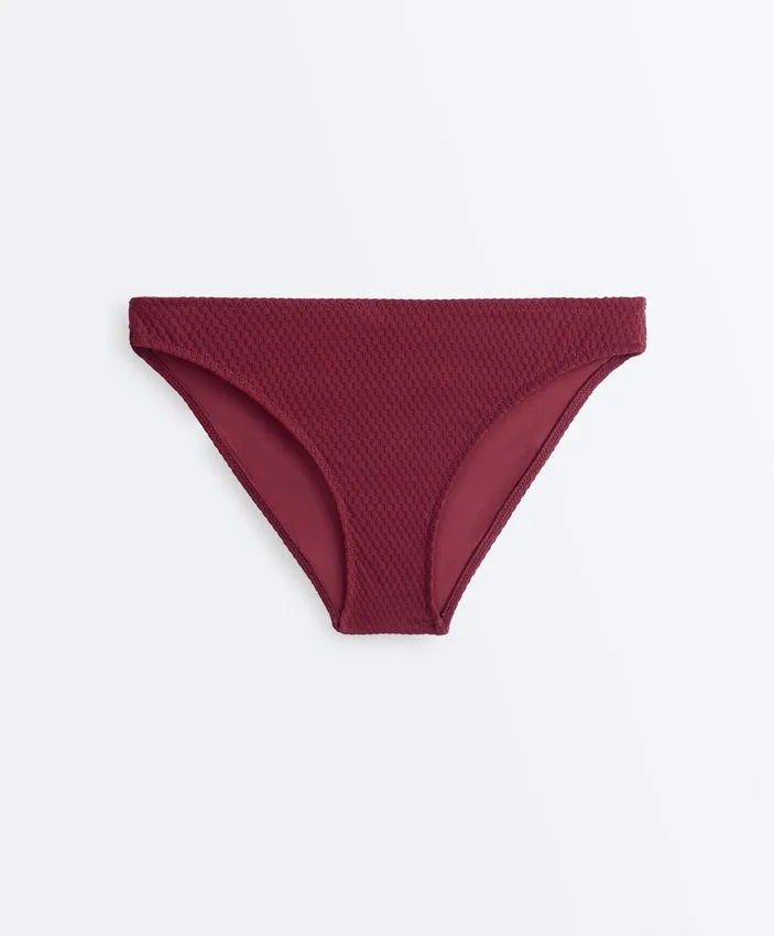 Klasické bikiny s mini kostkovaným žakárovým vzorem v podobě kalhotek Klasické bikiny s mini kostkovaným žakárovým vzorem v podobě kalhotek