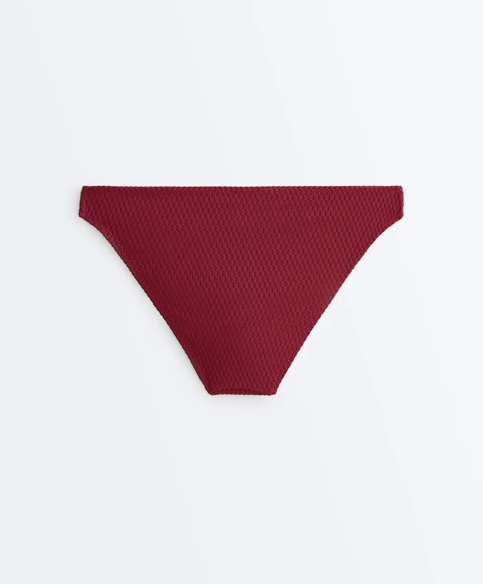Klasické bikiny s mini kostkovaným žakárovým vzorem v podobě kalhotek Klasické bikiny s mini kostkovaným žakárovým vzorem v podobě kalhotek