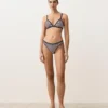 Trojúhelníková bikini topa s texturovanými pruhy Trojúhelníková bikini topa s texturovanými pruhy