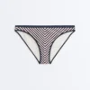 Klasické bikiny s texturovanými pruhy v barvách kalhotek Klasické bikiny s texturovanými pruhy v barvách kalhotek