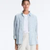 Košile s pruhy a klasickým střihem