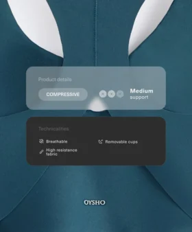 Kompresní podprsenka se střední oporou a košíčky