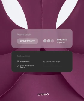 Kompresní podprsenka se střední oporou a košíčky