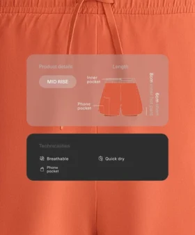 Kraťasy 2 v 1 s mírným pasem a Light Touch materiálem