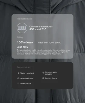 Krátká 100% péřová bundy