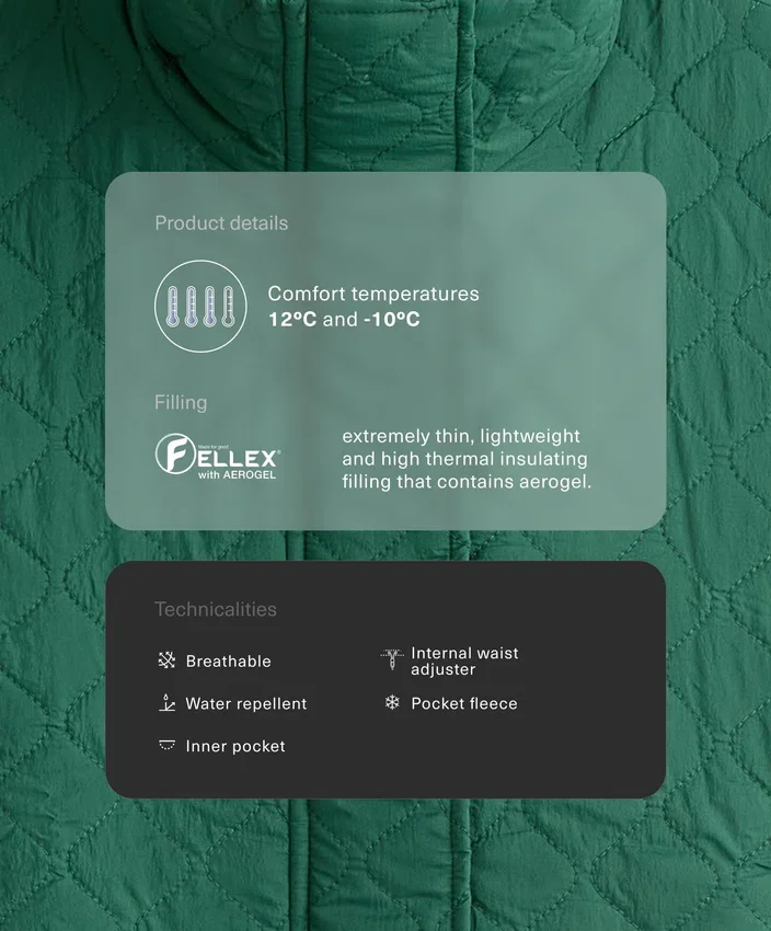 Krátká bundy s výplní Fellex® Aerogel Krátká bundy s výplní Fellex® Aerogel