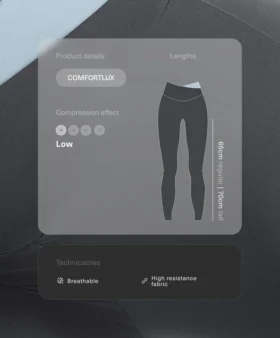 Legíny Comfortlux s kontrastním pasem do V a délkou ke kotníkům