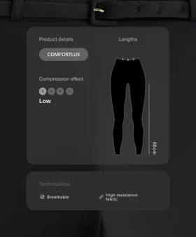 Legíny Comfortlux s vysokým pasem 65 cm a délkou ke kotníkům s páskem