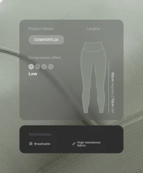 Legíny Comfortlux s vysokým pasem a žebrovaným lemem Legíny Comfortlux s vysokým pasem a žebrovaným lemem
