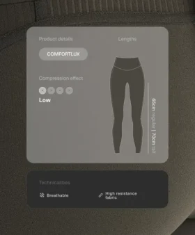 Legíny Comfortlux s vysokým pasem a žebrovaným lemem Legíny Comfortlux s vysokým pasem a žebrovaným lemem
