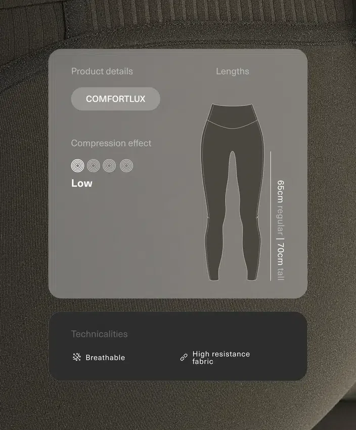 Legíny Comfortlux s vysokým pasem a žebrovaným lemem Legíny Comfortlux s vysokým pasem a žebrovaným lemem