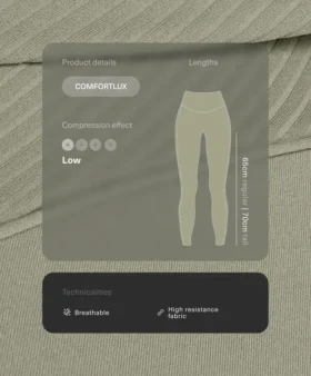 Legíny Comfortlux s vysokým pasem a žebrovaným lemem Legíny Comfortlux s vysokým pasem a žebrovaným lemem