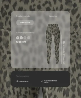 Legíny Evermove s leopardím potiskem, vysokým pasem a délkou po kotníky Legíny Evermove s leopardím potiskem, vysokým pasem a délkou po kotníky