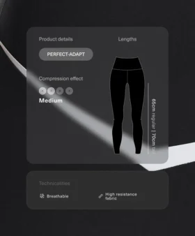 Legíny Perfect-Adapt s vysokým pasem a délkou ke kotníkům s kontrastními detaily