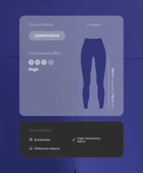 Legíny s vysokým pasem, Compressive, reflexní, po kotníky Legíny s vysokým pasem, Compressive, reflexní, po kotníky