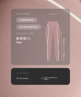Legíny s vysokým pasem, Compressive, s tvarováním postavy, délka ke kotníkům, s kontrastními detaily Legíny s vysokým pasem, Compressive, s tvarováním postavy, délka ke kotníkům, s kontrastními detaily