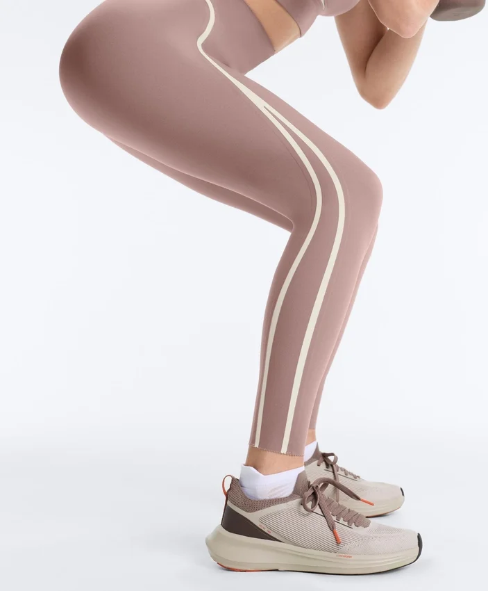 Legíny s vysokým pasem, Compressive, s tvarováním postavy, délka ke kotníkům, s kontrastními detaily Legíny s vysokým pasem, Compressive, s tvarováním postavy, délka ke kotníkům, s kontrastními detaily