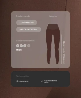 Legíny s vysokým pasem, Compressive, tvarující postavu, délka ke kotníkům Legíny s vysokým pasem, Compressive, tvarující postavu, délka ke kotníkům