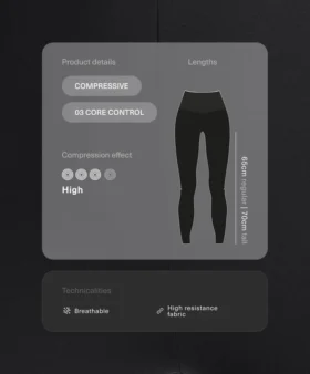 Legíny s vysokým pasem, Compressive, tvarující postavu, délka ke kotníkům Legíny s vysokým pasem, Compressive, tvarující postavu, délka ke kotníkům