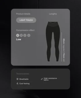 Legíny s vysokým pasem, délkou ke kotníkům a střihem Light Touch do V, 65 cm Legíny s vysokým pasem, délkou ke kotníkům a střihem Light Touch do V, 65 cm