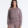 Mikina s asymetrickým výstřihem, nastavitelným pasem a Soft Touch modálem Mikina s asymetrickým výstřihem, nastavitelným pasem a Soft Touch modálem