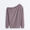 Mikina s asymetrickým výstřihem, nastavitelným pasem a Soft Touch modálem Mikina s asymetrickým výstřihem, nastavitelným pasem a Soft Touch modálem